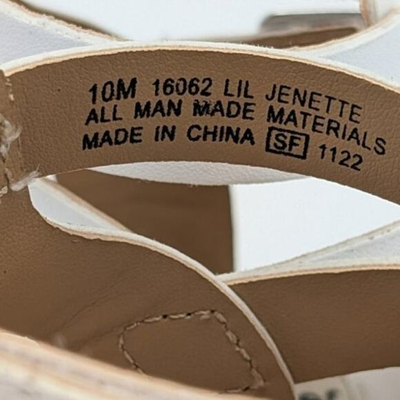 Rachel Shoes Lil Jenette Ankle Strap Block Heel Sandals White Size US10M EU27 - Picture 4 of 12